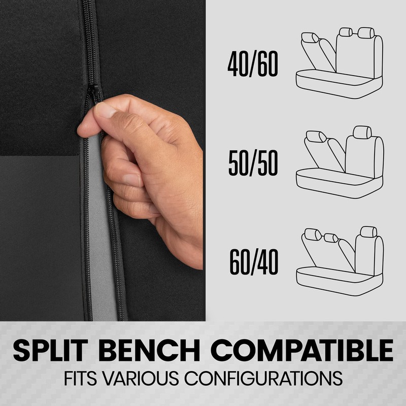 BDK PolyPro Car Seat Covers Full Set in Charcoal on