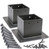 Antsky 4×4"(Actual：3.5×3.5inch) Post Stainless Steel Flange Anchor Base with Screws