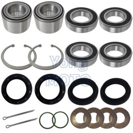 JINFANNIBI Front Rear Wheel Bearing Seals Kit for Yamaha Grizzly 400 450 YFM400 YFM450