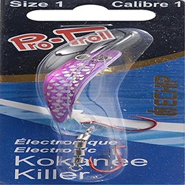 Pro-Troll Kokanee Killer Fishing Lure, 1-Inch, Purple Coe, Flame Sparkle