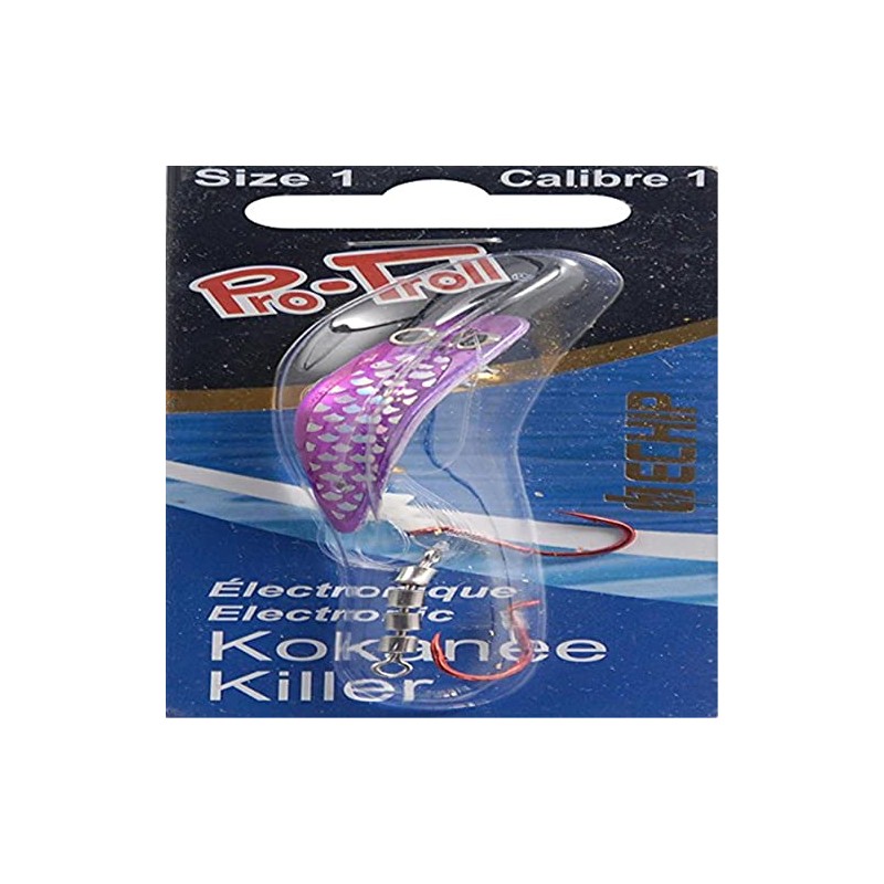 Pro-Troll Kokanee Killer Fishing Lure, 1-Inch, Purple Coe, Flame Sparkle