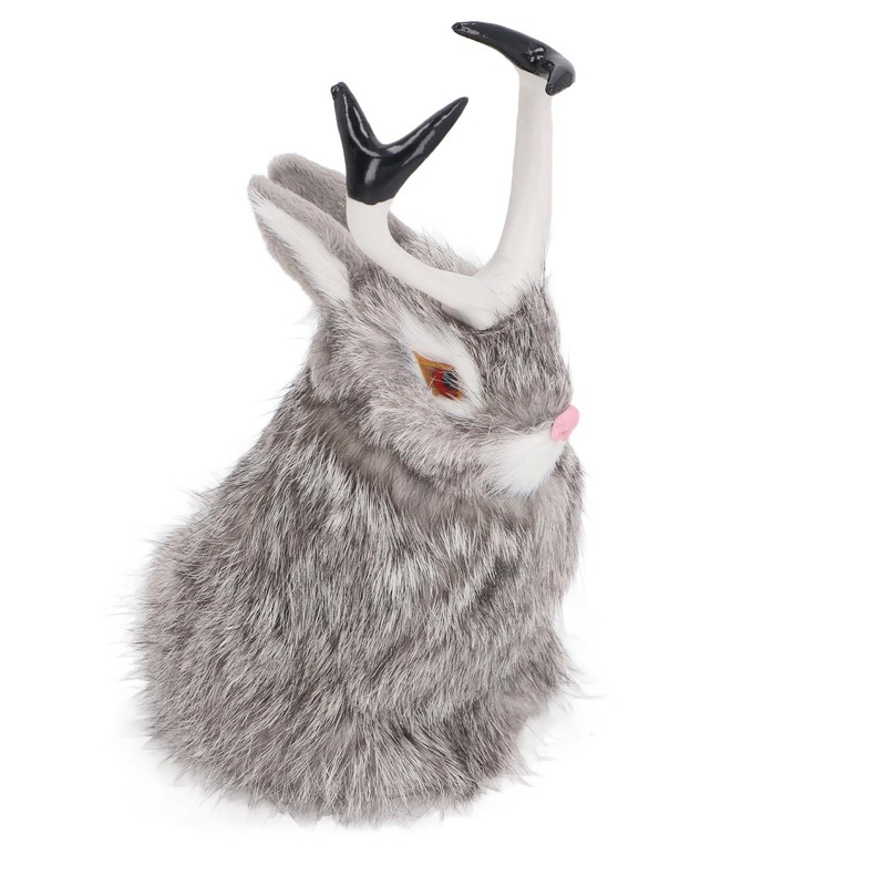 Simulation Antler Rabbit Ornament Cute Rabbit Home Decorations Animal Model