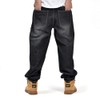 Veroders Men's Baggy Hip Hop Black Jeans- Loose Skateboard Pants
