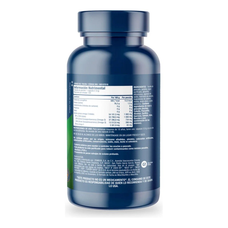 Gnc Triple Strength Fish Oil 120 Cápsulas