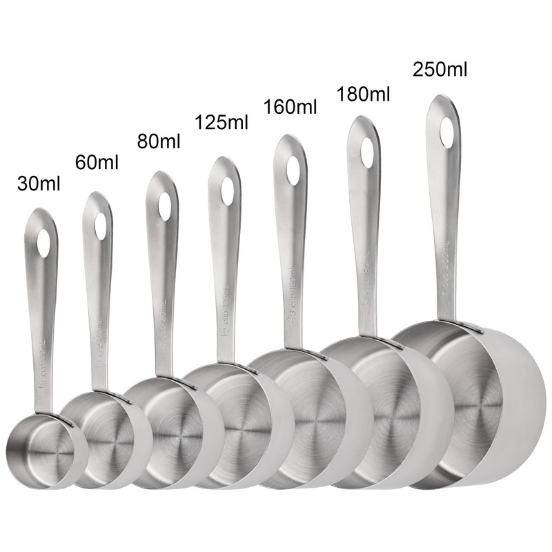 Smithcraft Measuring Cups and Spoons Set, 18/8 Stainless Steel Measuring