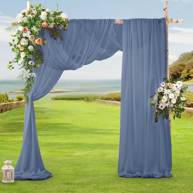 SiinvdaBZX 2 Panels Wedding Arch Draping Fabric 30" x 20Ft