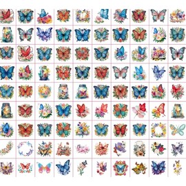 102 PCS Individually Wrapped Butterfly Temporary Tattoo for kids - Flower Temporary for Girls Boy Body Arm Shoulder Cute Tattoos Stickers, Birthday Party Supplies Gifts for Kids