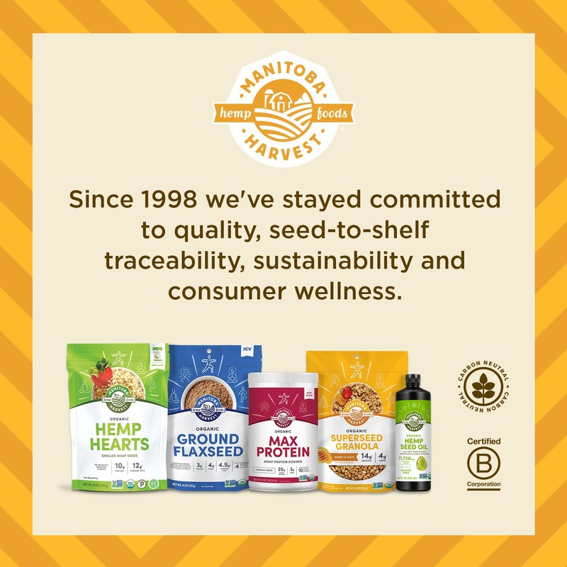 Manitoba Harvest Hemp Yeah Balanced Protein and Fiber Powder, Unsweetened,