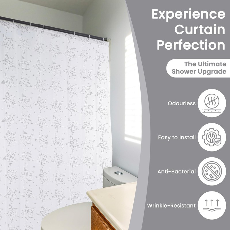 Blue Canyon Star Shower Curtain, Premium Polyester Material, Anti –