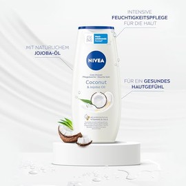 NIVEA Coconut & Jojoba Oil Pflegedusche (250 ml), pH-hautneutrales Duschgel mit nat√ºrlichem Jojoba-√ñl, feuchtigkeitsspendende Cremedusche mit zartem Kokos-Duft
