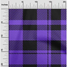 oneOone Rayon Medium Purple Fabric Tartan Sewing Craft Projects Fabric Prints by Yard 56 Inch Wide