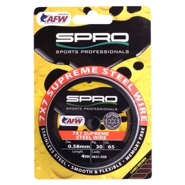 SPRO 7X7 Supreme Steel Leader Steel Leader - Material 4 m Roll (0.58 mm / 4 m Spool / 30 kg - 65 lb Load Capacity)
