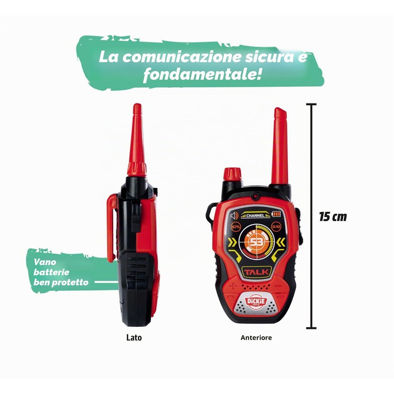 Dickie Go Real Walkie Talkie Fun 2.4 GHz Portata 80