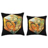 Melting Clock Cube Surreal Abstract Art Throw Pillow