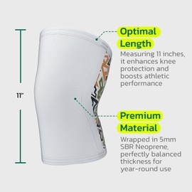 Knee Brace for Women Men Knee Pain ,(1 Pair)5mm Knee Compression Sleeve Knee Support for Injury Recovery, Non-Slip Running Braces for Training & Fitness, Weightlifting, Ball Sports Marble Sage 2XL