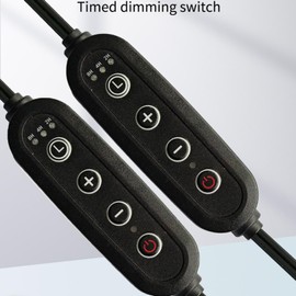 2Pack Plug-in Dimmer 110-120V Timer Switch Wire for Grow Lights Aromatherapy Diffuser 2H/4H/8H Dimmer Inline Lights Switch for LED Lamp/Incandescent/Halogen Bulb