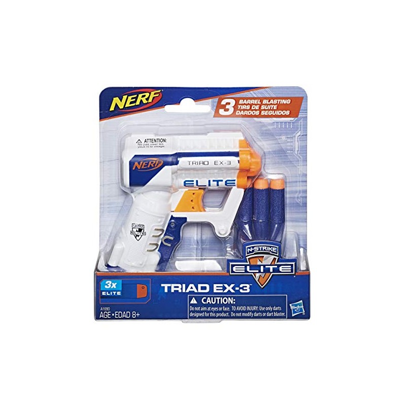 NERF A1690 N-Strike Elite Triad EX-3 Blaster, Multicolor