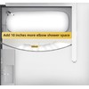 Adjustable Curved Shower Rod, 42-72 inches Extra Wide Shower Curtain