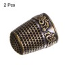 sourcing map 2pcs Sewing Thimble Copper Sewing Thimble Finger Protector