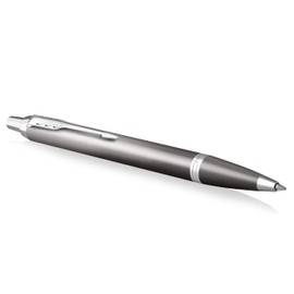 Parker IM Writing Rituals Ballpoint Pen - Grey Gradient Barrel - Chrome Trim - Medium Tip - Blue Ink - Gift Box
