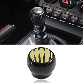 BLAKAYA Compatible wth Carbon Fiber Gear Shift Knob Cover Automotive Shift Lever Modified Decoration for Subaru BRZ Toyota 86 2022 2023 (Black)