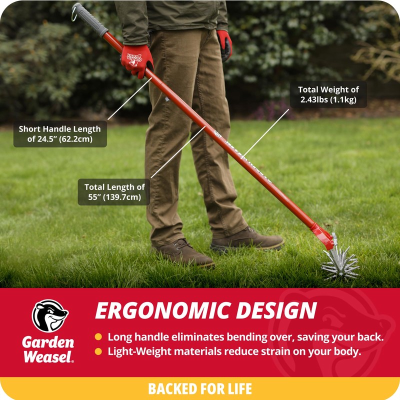 Garden Weasel Rotary Cultivator & Hand Tiller - 2-in-1 |