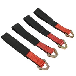 4 Pack 2"x 36" Tow Axle Strap Race Car Truck Wrecker Hauler Wheel Tie Down Strap with D Ring 10,000 Lb Combination Breaking Strength(Red)