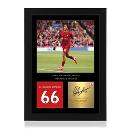 Win FC Trent Alexander-Arnold Signed A4 Framed Photo Display - Reproduced Digital Signature - Gift For Liverpool Fans