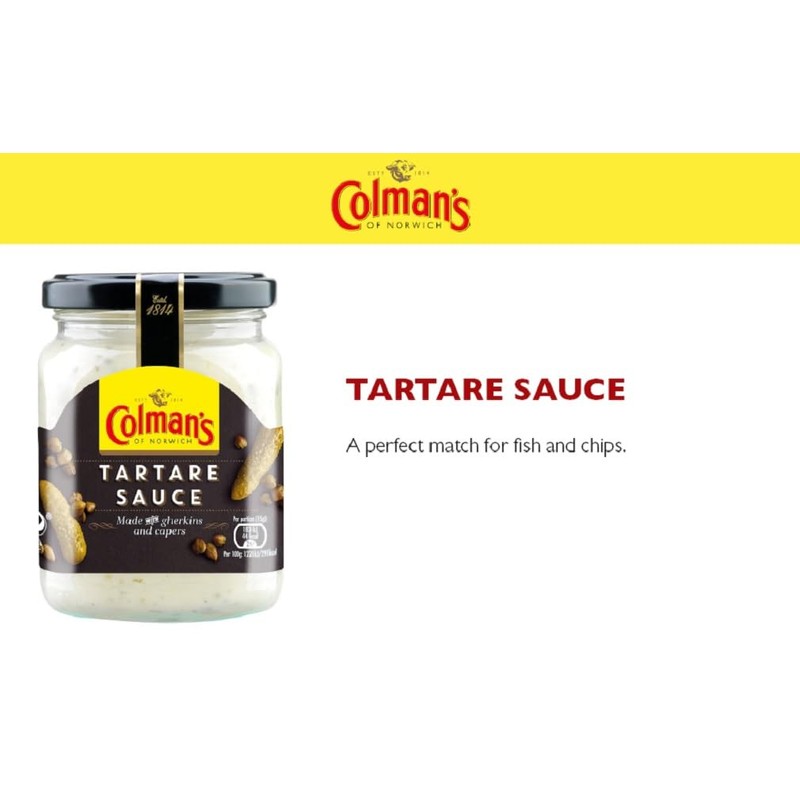 Original Colman's English Tartare Sauce Imported From The UK England-
