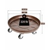 16" Metal Rolling Plant Caddy with Wheels, Indoor Outdoor, 2-Pack