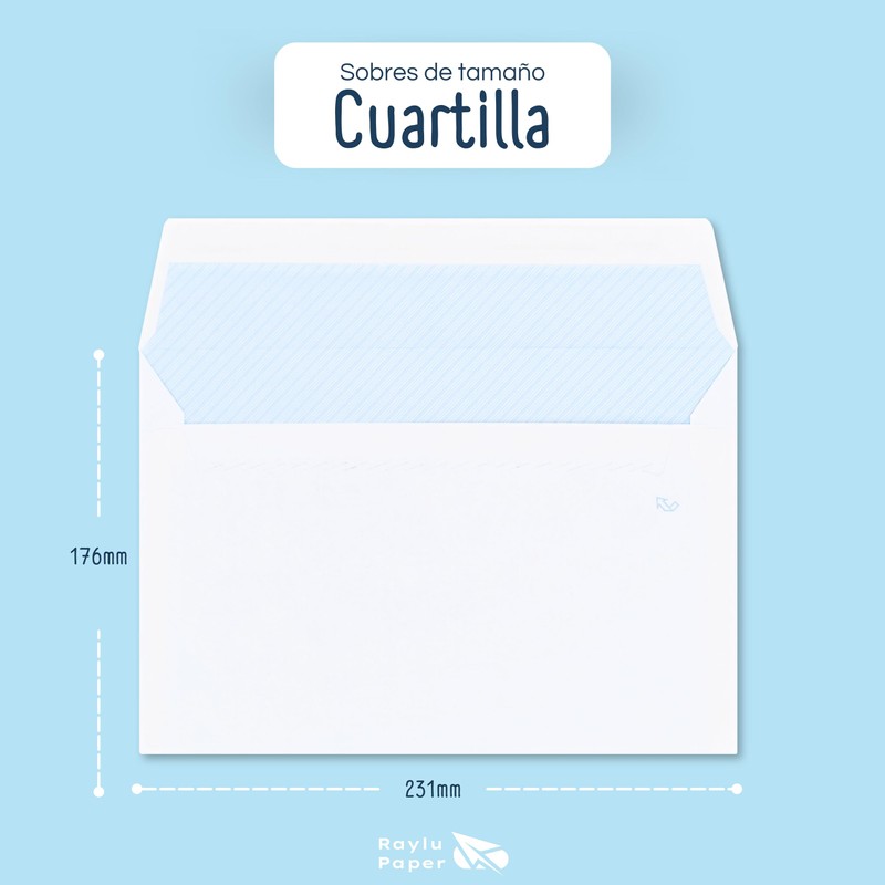 RAYLU PAPER - Pack of White Peel and Seal Paper