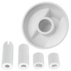 Spares2go White Control Knobs for New World Oven Cooker &
