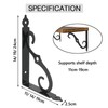 Ouvin Decorative Wall Brackets 4 Pack Retro Black White Heavy