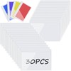 30 Pack Self-Adhesive Index Card Pockets with Top Open for