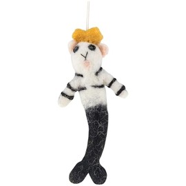 Festive Pet Felt Ornament (Santa Pug)