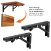 2 x Folding Bracket 200 mm, Black Folding Shelf Brackets,