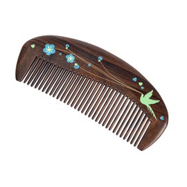 TAN MUJIANG TANKISHO Wooden Comb, Anti-Static, Natural Wood, Ome