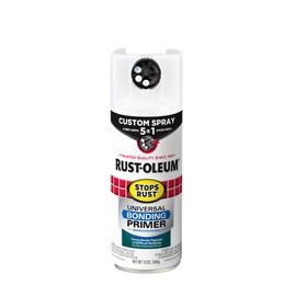 Rust-Oleum 384759 Stops Rust Custom Spray 5-in-1 Universal Bonding Primer Spray, 12 oz, Flat White
