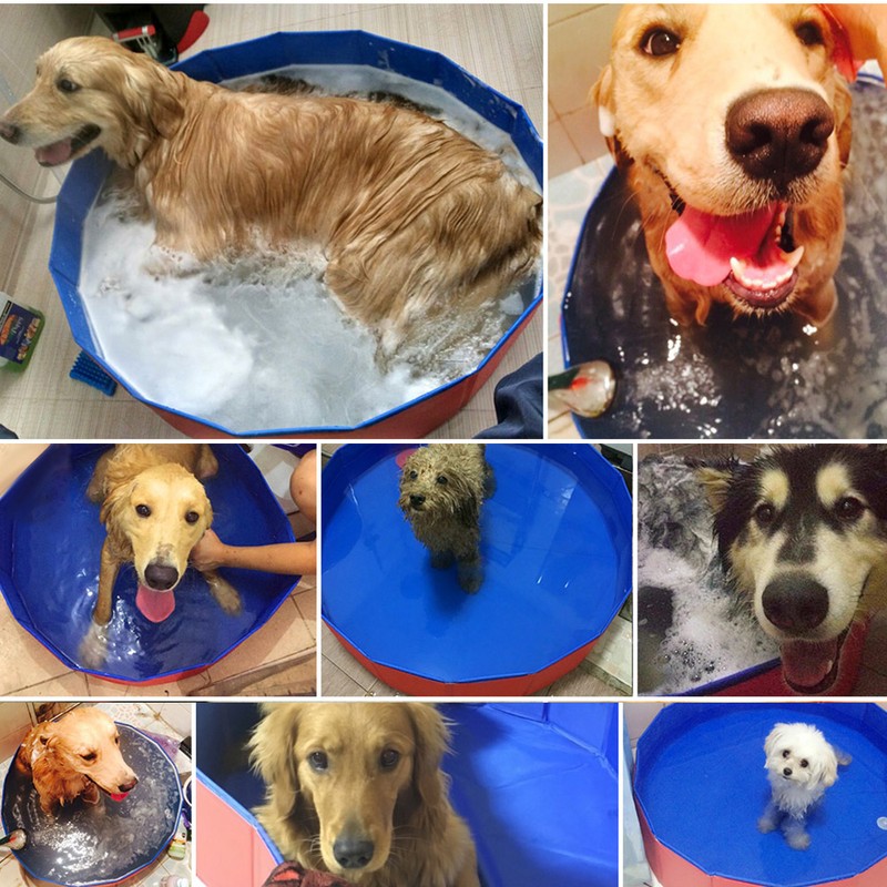 Foldable Pet Bath Pool Collapsible Dog Pool Pet Bathing Tub