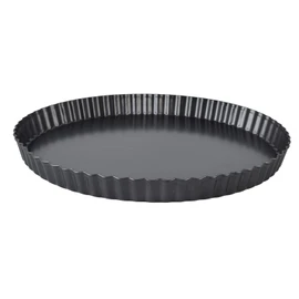 Fluted Tart Pan with Removable Bottom, Carbon Steel Round Tart Pan, Deep Baking Dish Pie Plate for Cakes Pies ([Thickened] 10-inch Live Bottom Pie Plate)