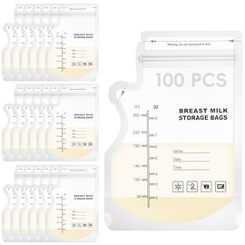 100 Pcs Breast Milk Storage Bag BPA & BPS Free, 250ml Milk Storage Bags Breastfeeding Breastmilk Storage Bag Sterile Breast Milk Freezer Bags Pre-sterilised Breast Milk Pouches Breastmilk Containers