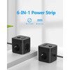 JSVER JSVER Steckdosenleiste Wrfel USB, Mehrfachsteckdose Cube 3 Fach mit