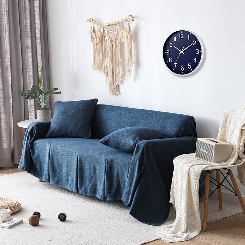 HZDHCLH Wall Clock 12 Inch Silent Non Ticking Clock for
