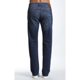 Mavi Zach Men's Straight Leg Jeans, Regular Rise Jeans for Men, Dark Brushed Williamsburg, Dark Wash Blue Jeans, 38 x 30