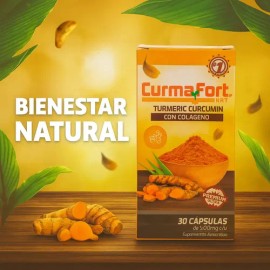 Cápsulas Curmafort 2 Piezas Cúrcuma Naturaleza Verde 30 Uds.