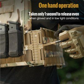 OneTigris FYR Plate Carrier, Tactical Plate Carrier, Quick Release System, Airsoft Vest, Adjustable Molle Plate Carrier Chest Protector for Paintball, Police, Airsoft