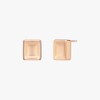 Gold&Deer 14K Goldfield Modern Bold Square Earrings White Gold /