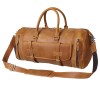 TIDING Custom Weekender Overnight Genuine Leather Travel Bag Duffel Bag