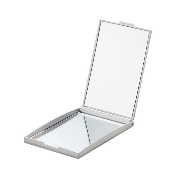 NZC – 03 napyua Zoom up Double-Sided Compact Mirror (3 X) Metallic Silver