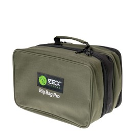 Zeck Rig Bag Pro 29 x 19 x 18 cm - Tackle Bag + Tackle Box for Fishing Accessories for Catfish Fishing, Fishing Bag for Small Parts and Leaders, Green, Fishing